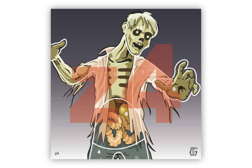 Target 14x14 Air Rifle Target 14x14 Zombie Z4 1pc | Balistas.shop