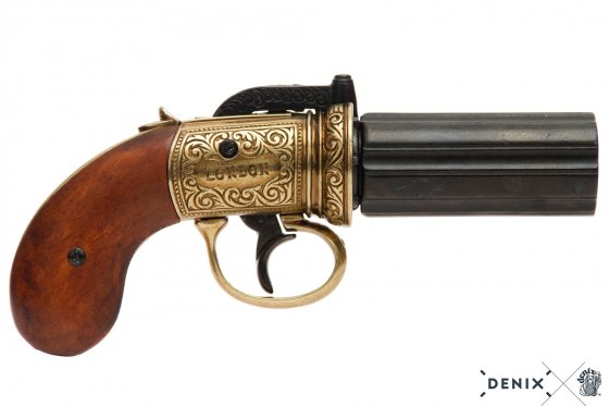 Pepperbox Replica – six-barrel revolver, England 1840