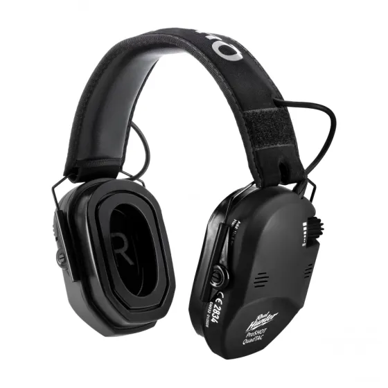 Electronic Shooting Ear Defenders RealHunter Active ProSHOT QuadTAC Black