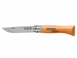 Knife Opinel 6 Closing Karbon Beech