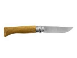 Knife Opinel 8 Folding Inox Beech Boar Motif