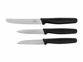 Set of 3 Kitchen Knives Victorinox 5.1113.3 Black Finish