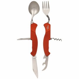 Folding cutlery Fox Outdoor 6-piece red 44051