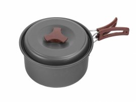 MFH anodized aluminum camping cookware set for 2 persons