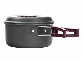 MFH anodized aluminium tourist utensil set for 5 persons