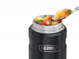 Food flask with spoon Thermos King 0.47 l graphite