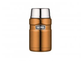 Food flask with spoon Thermos King 0.71 l brown