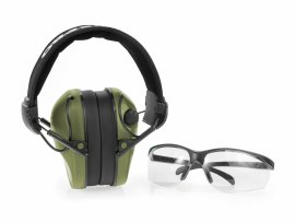 RealHunter Active Pro Green Earmuffs + Glasses
