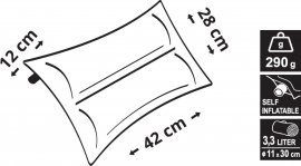 Self-inflating pillow Twin blue