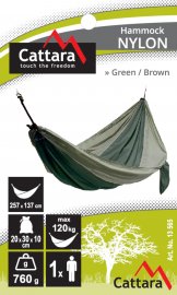 Hammock NYLON 275x137 cm green-brown