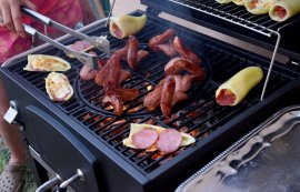 Royal charcoal grill with cast iron grate