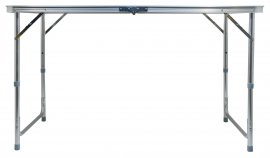 Folding camping table Double telescopic brown