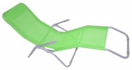 Folding camping deckchair Palermo green