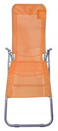 Folding camping deckchair Palermo orange