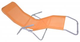 Folding camping deckchair Palermo orange