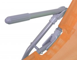 Folding camping deckchair Palermo orange