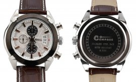 Chrono White Compass watch