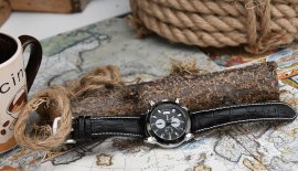 Chrono Black Compass watch