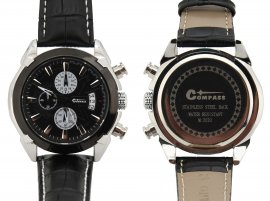Chrono Black Compass watch