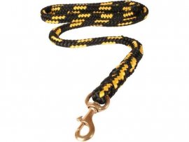 Leash hollow rope Dogtrace brass snap hook 18mm 300cm yellow