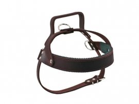 Harness with ear Dogtrace leather 1D medium breeds