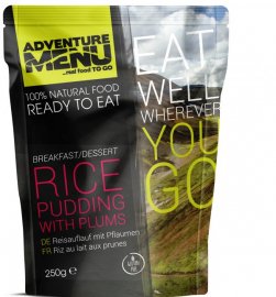 Rice pudding with plums Adventure Menu