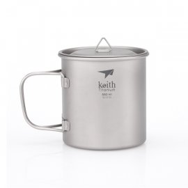 Titanium Keith mug with lid 550ml