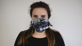 Cotton winter drape Camo square