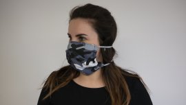 Cotton winter drape Camo square