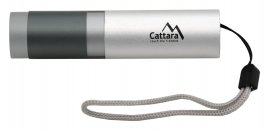 Pocket LED flashlight Cattara 120lm ZOOM rechargeable SILVER