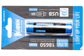 Battery Wuben 2600B/18650 Li-Ion 2600mAh