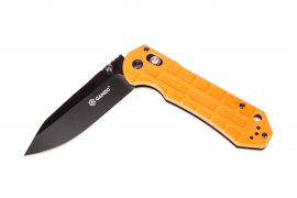 Ganzo G7453P orange closing knife with whistle