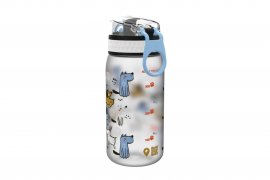 Láhev ION8 Leak Proof 400ml šedá se psy 2