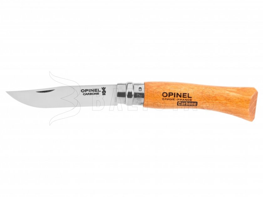 Knife Opinel 7 Closing Karbon Beech