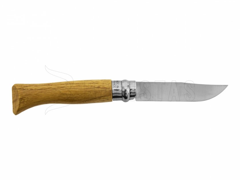 Knife Opinel 8 Folding Inox Beech Boar Motif