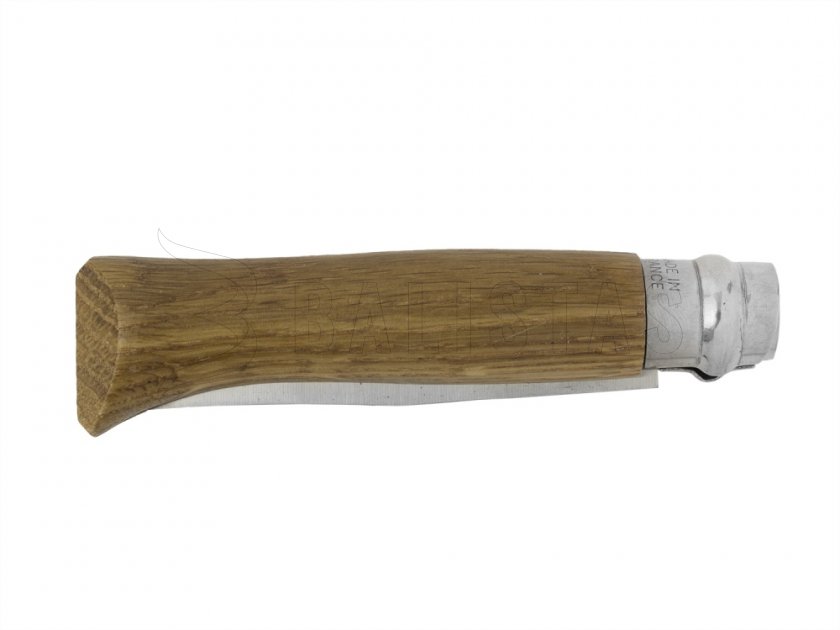 Opinel 8 Closing Knife Inox Beech Chamois motif