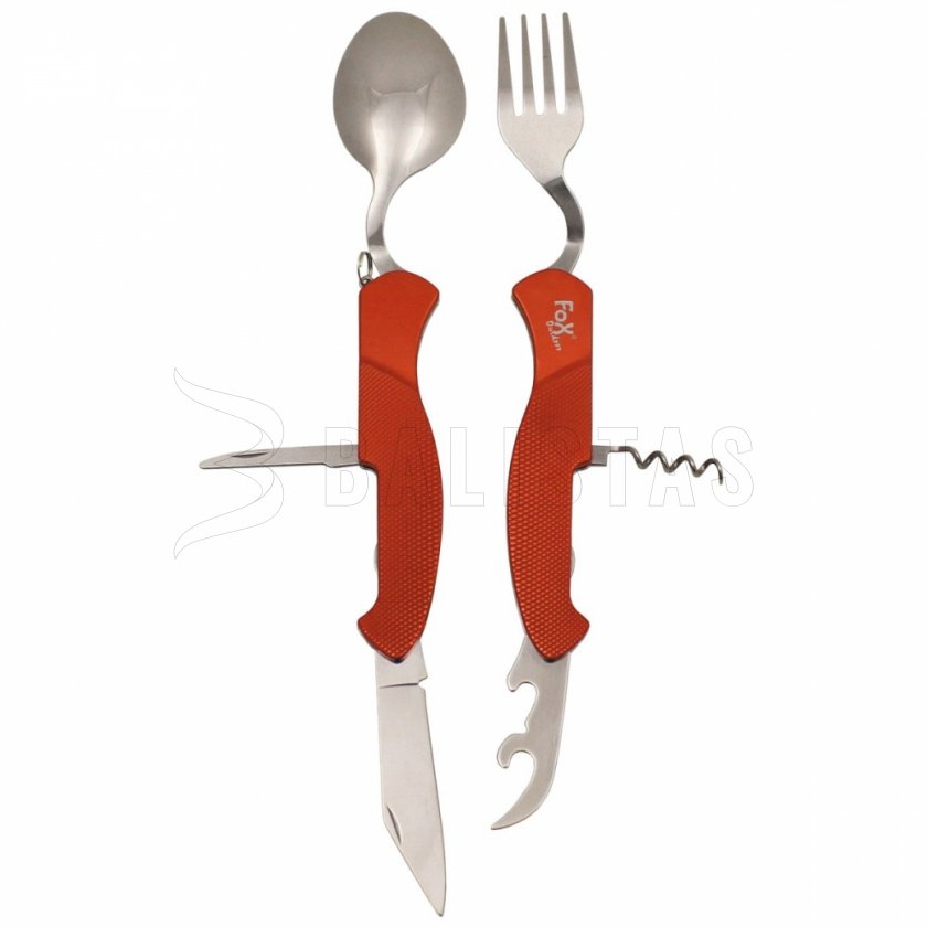 Folding cutlery Fox Outdoor 6-piece red 44051