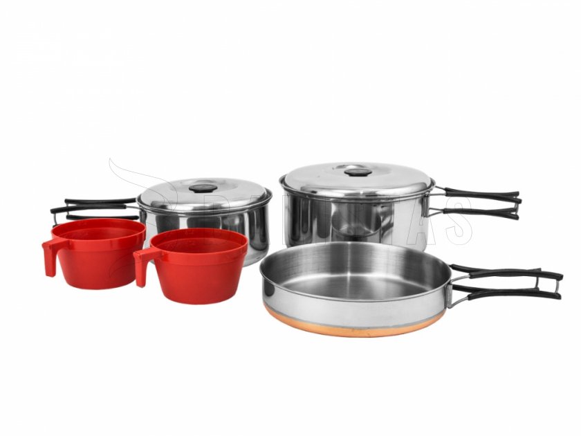 Stainless steel cooking set for 2 persons