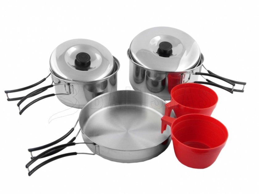 Stainless steel cooking set for 2 persons