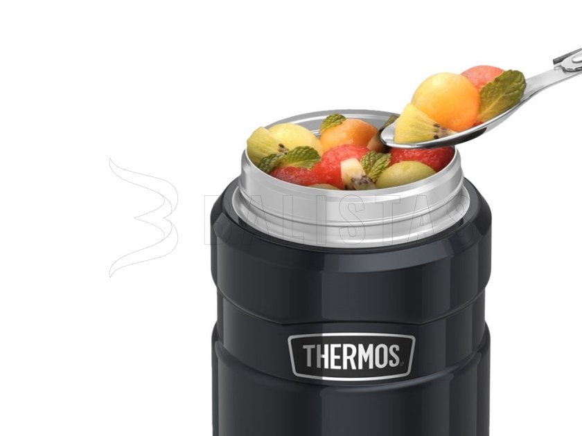 Food flask with spoon Thermos King 0.47 l graphite
