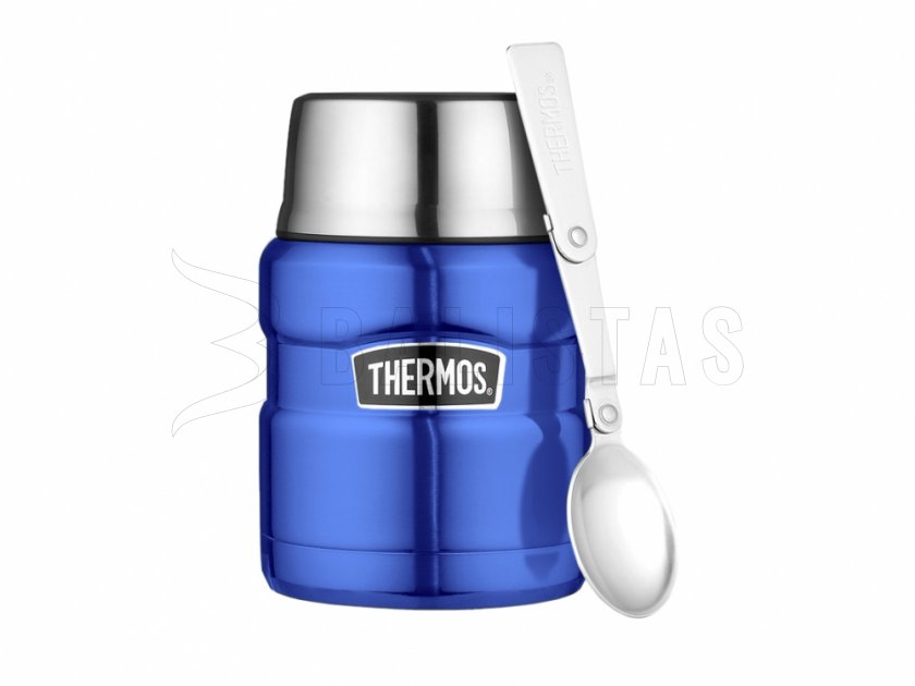 Thermos King 0,47 l food thermos with spoon blue