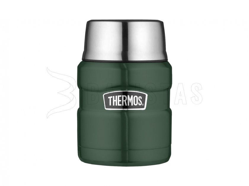 Food flask with spoon Thermos King 0.47 l green