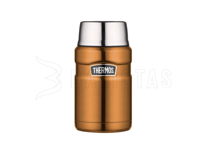 Food flask with spoon Thermos King 0.71 l brown