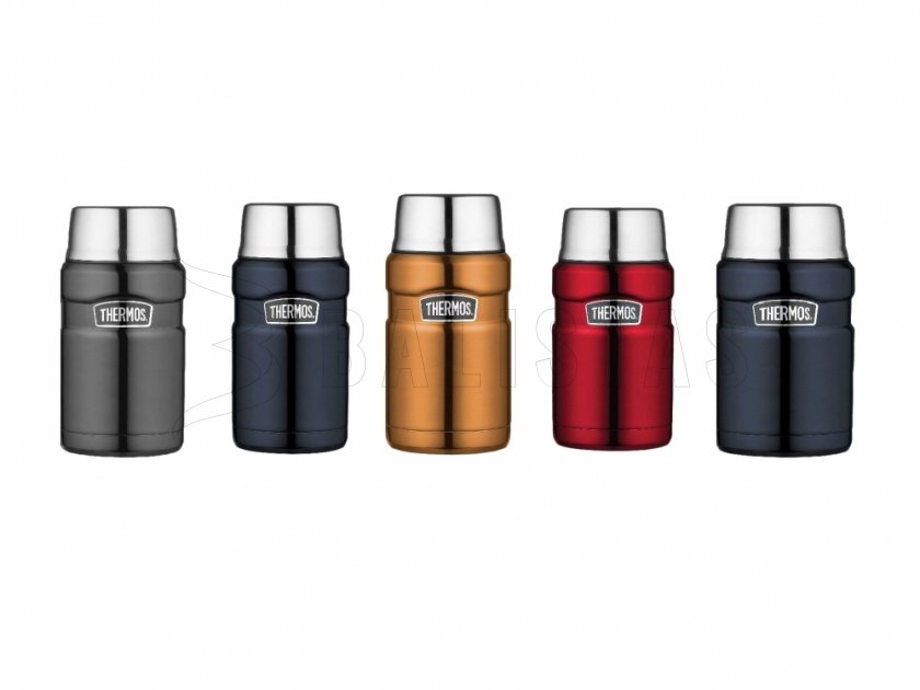 Food flask with spoon Thermos King 0.71 l brown