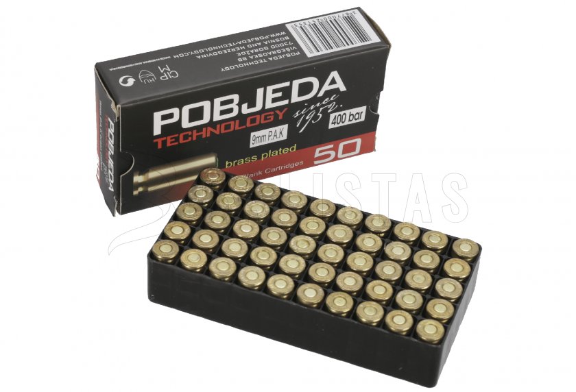 Pobjeda Blank pistol ammunition 9mm