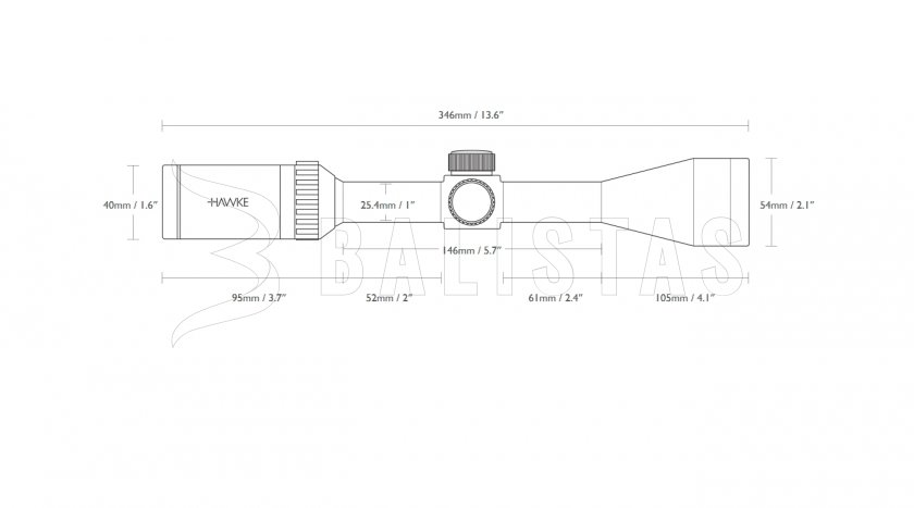 Hawke Vantage 4-12x40 AO Mil Dot