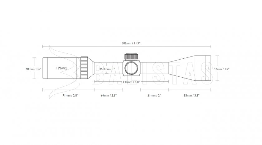 Hawke Vantage 4×32 AO Mil Dot