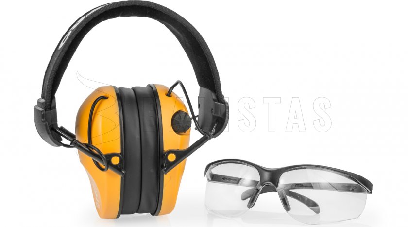 RealHunter Active Pro Orange Earmuffs + Glasses