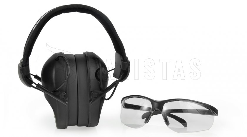 RealHunter Active Pro Black Earmuffs + Glasses