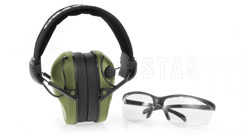 RealHunter Active Pro Green Earmuffs + Glasses
